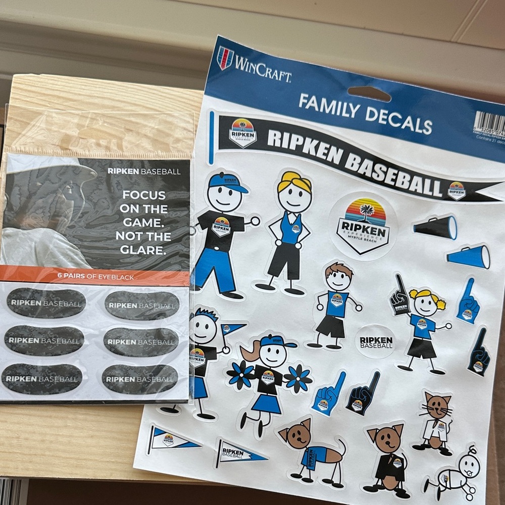 WinCraft Ripken Baseball Family Decals - & 6 Pairs of Eyeblack